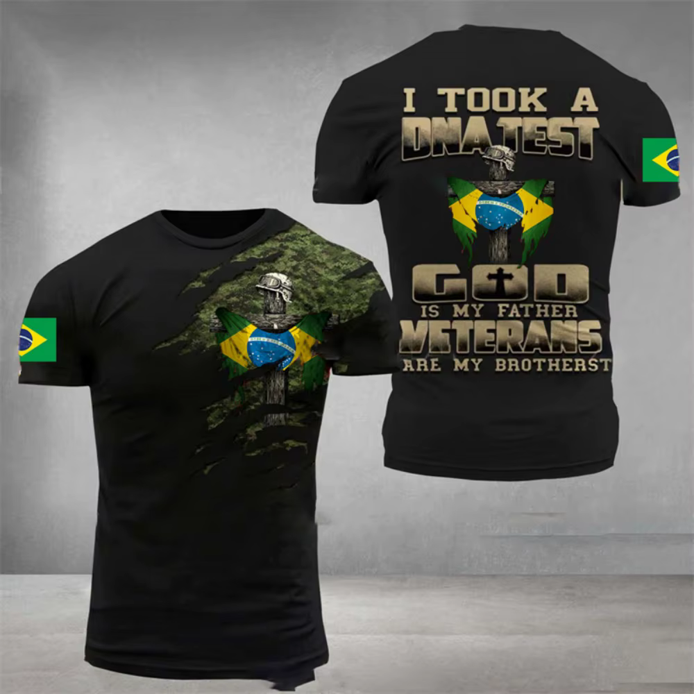 Brésil drapeau hommes T-Shirt impression 3D brésilien