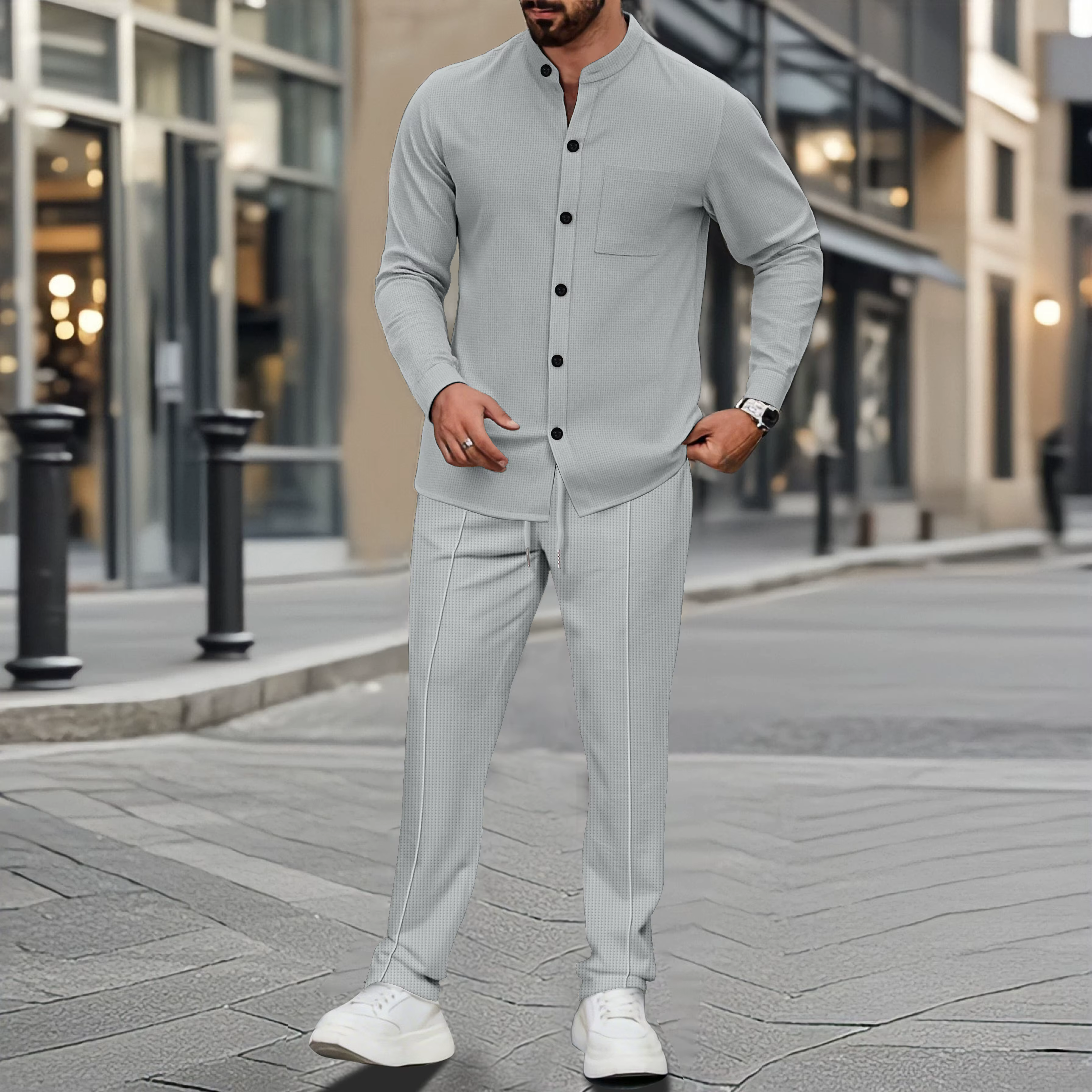Chemise gaufrée pour homme