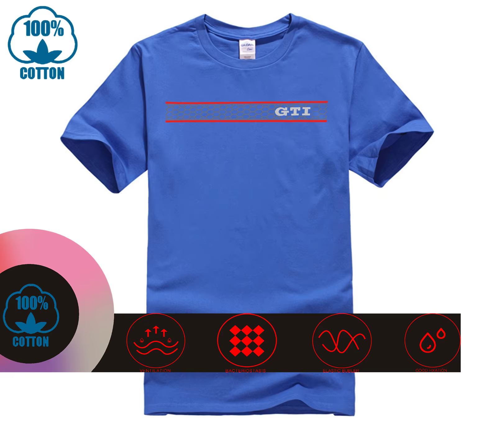 T-shirt imprimé col rond manches courtes