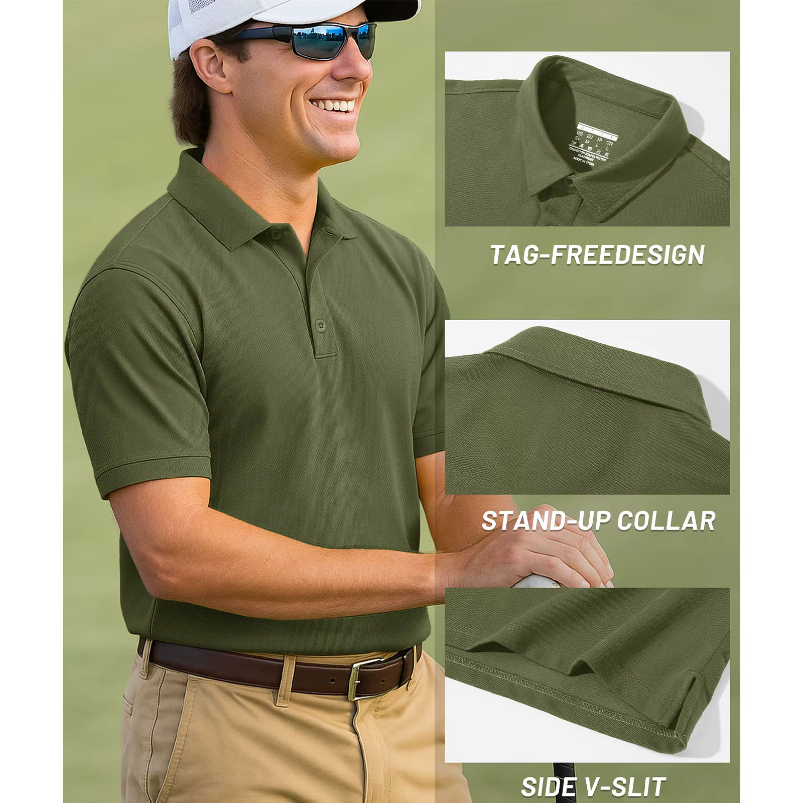 MAGCOMSEN Polo rafraîchissant pour homme