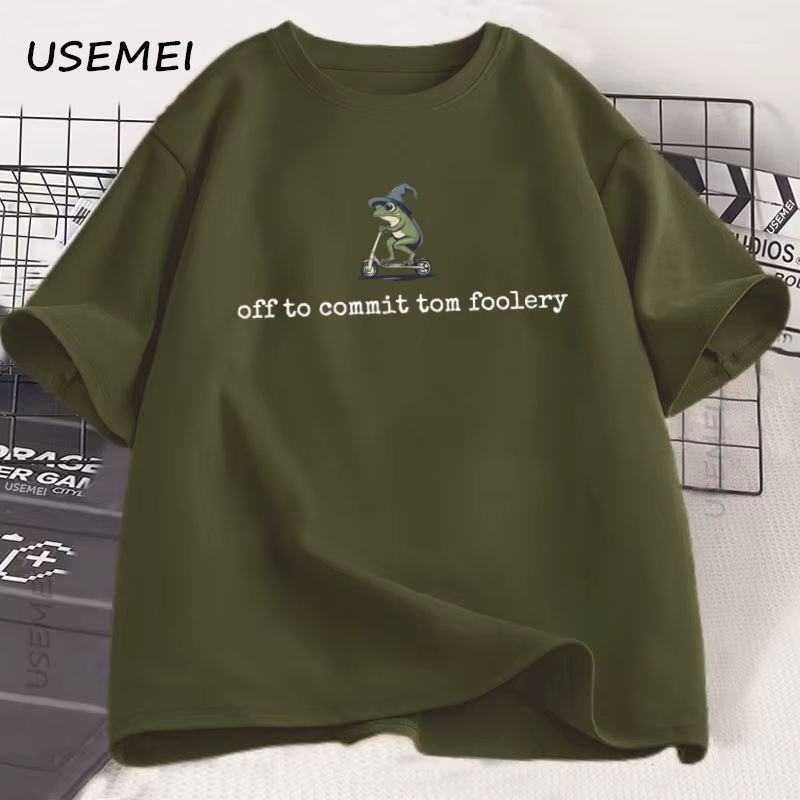 Off To Commit Tom Foolery Frog T-Shirt drôle Weirdcore Meme