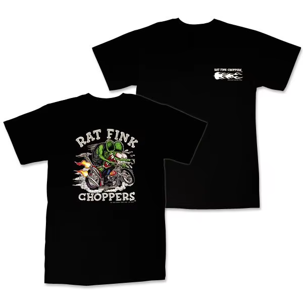 T-shirt en coton à motif graphique 2026 Motorcycle Rat Monster Vintage Modified Car Culture pour Hommes et Femmes