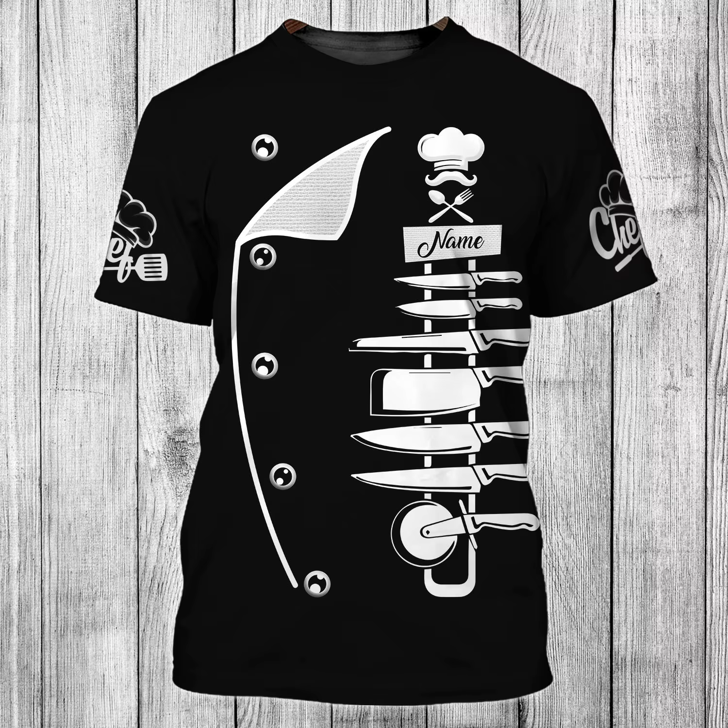 Chef vie chemise été homme t-shirt Cookie & Fudge maître nom personnalisé 3D imprimé unisexe