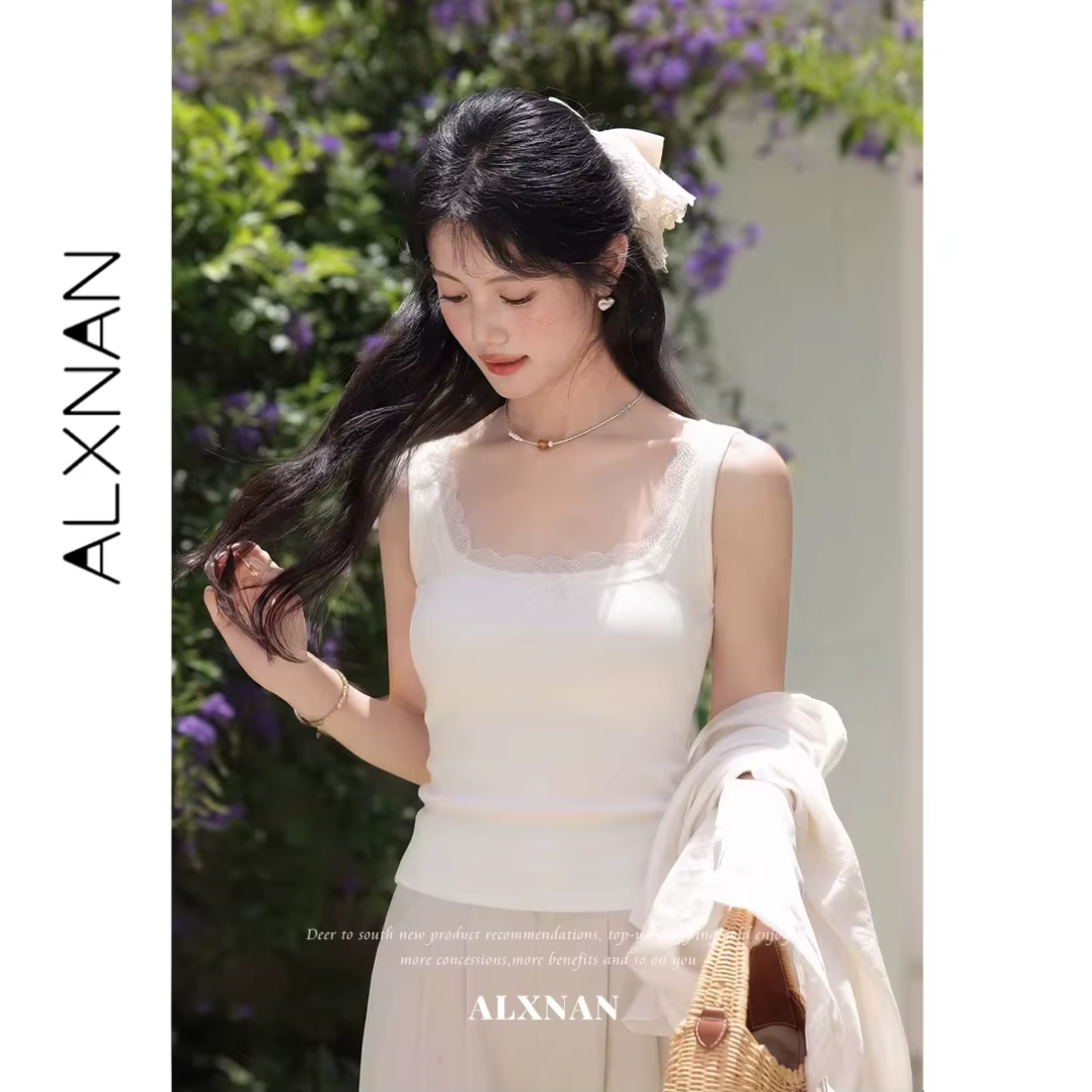 ALXNAN – débardeur en dentelle pour femmes