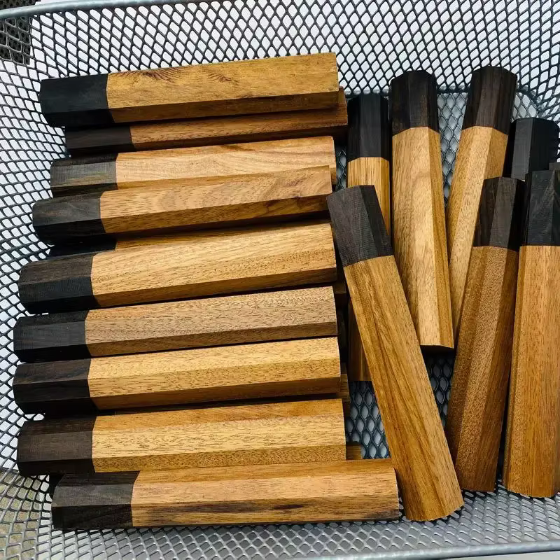 1 pièces manche de couteau de cuisine japonais poignée octogonale pour bricolage japonais Gyuto Deba Nakiri manche en bois massif manche de couteau Sashimi