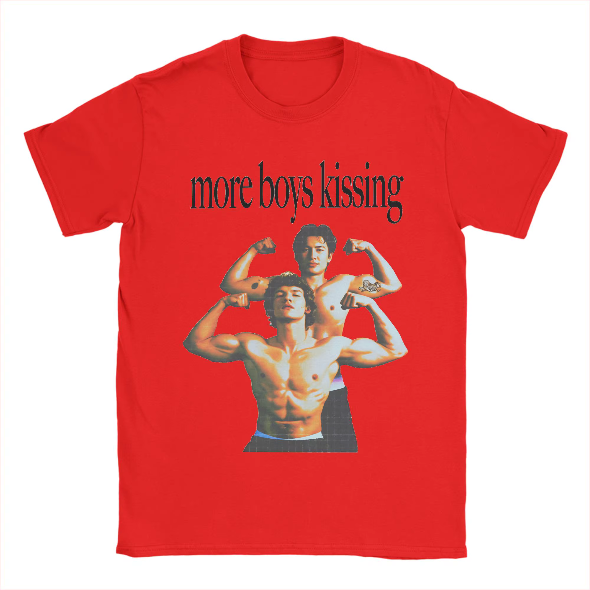 T-shirt More Boy Kissing Hip Hop Heated Rivalry Beach Tee Shirt Vêtements imprimés basiques Idée cadeau
