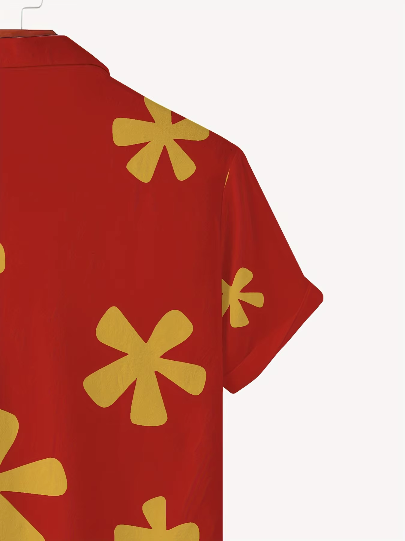 Chemise à impression numérique 3D pour hommes à fleurs rouges