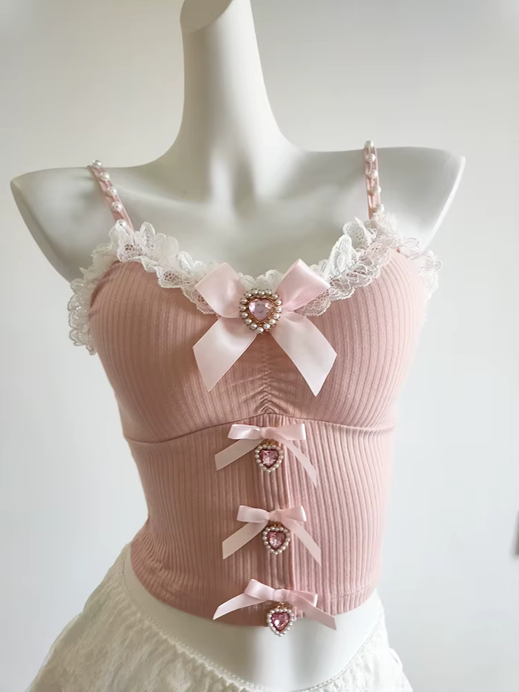 Haut court rose pour femmes