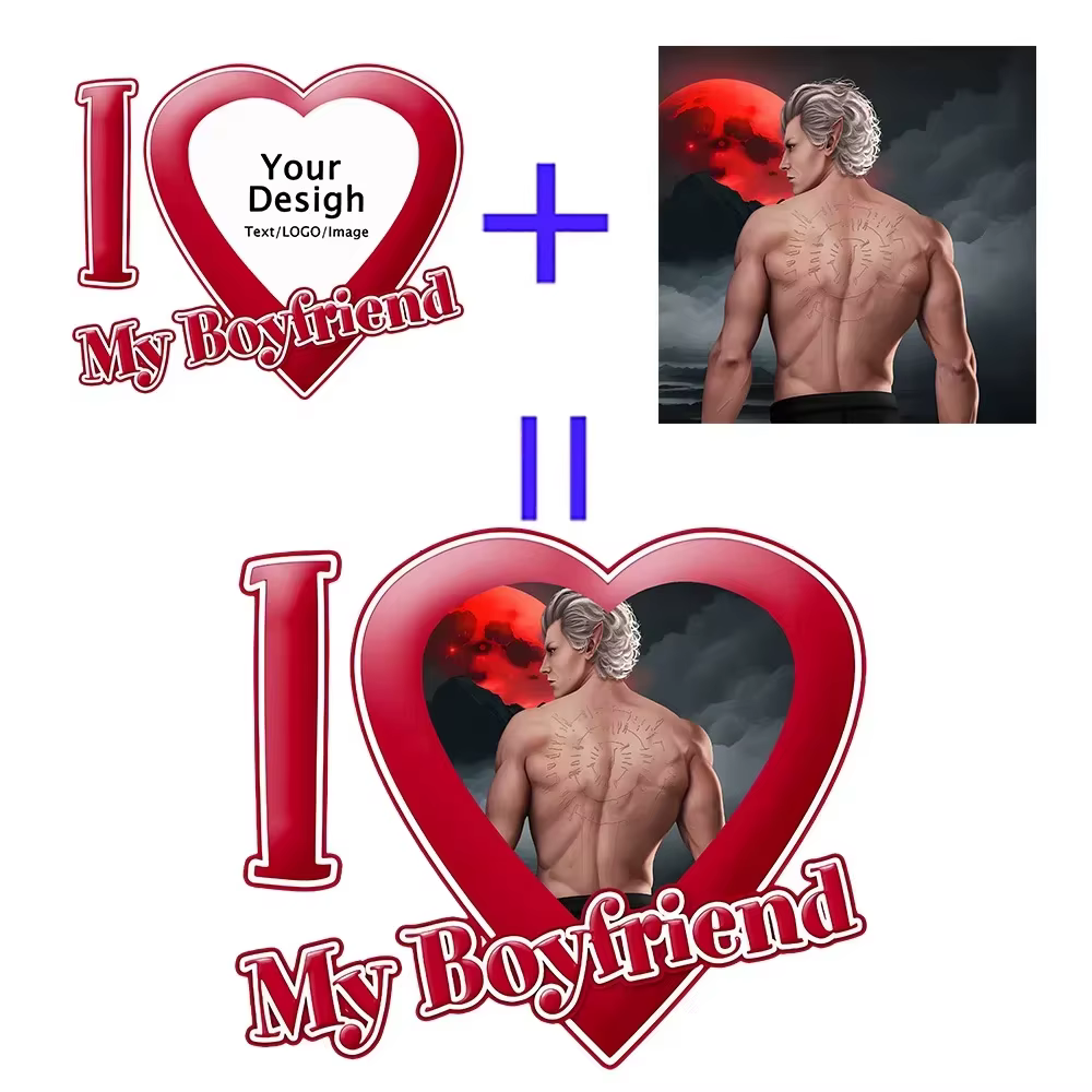 T-shirts DIY I Love My Boyfriend Girlfriend pour femmes et hommes