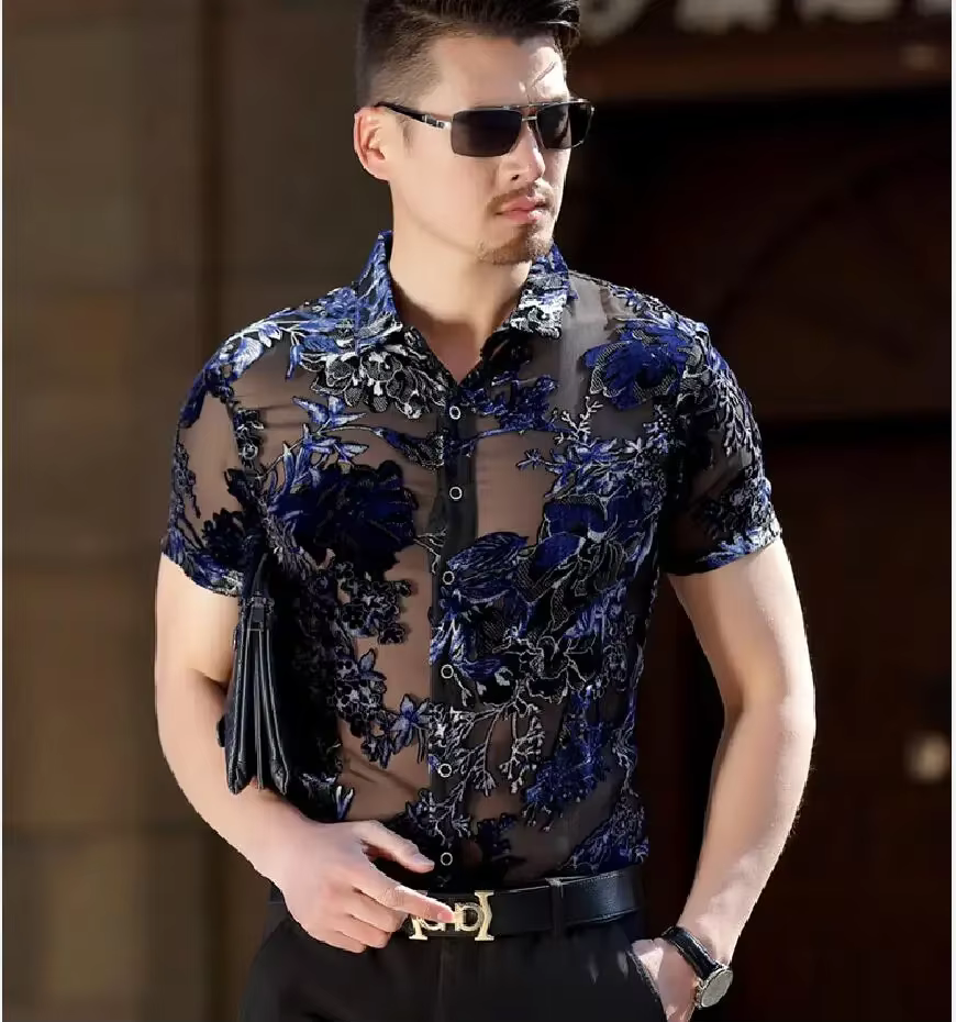 Chemise florale pour hommes