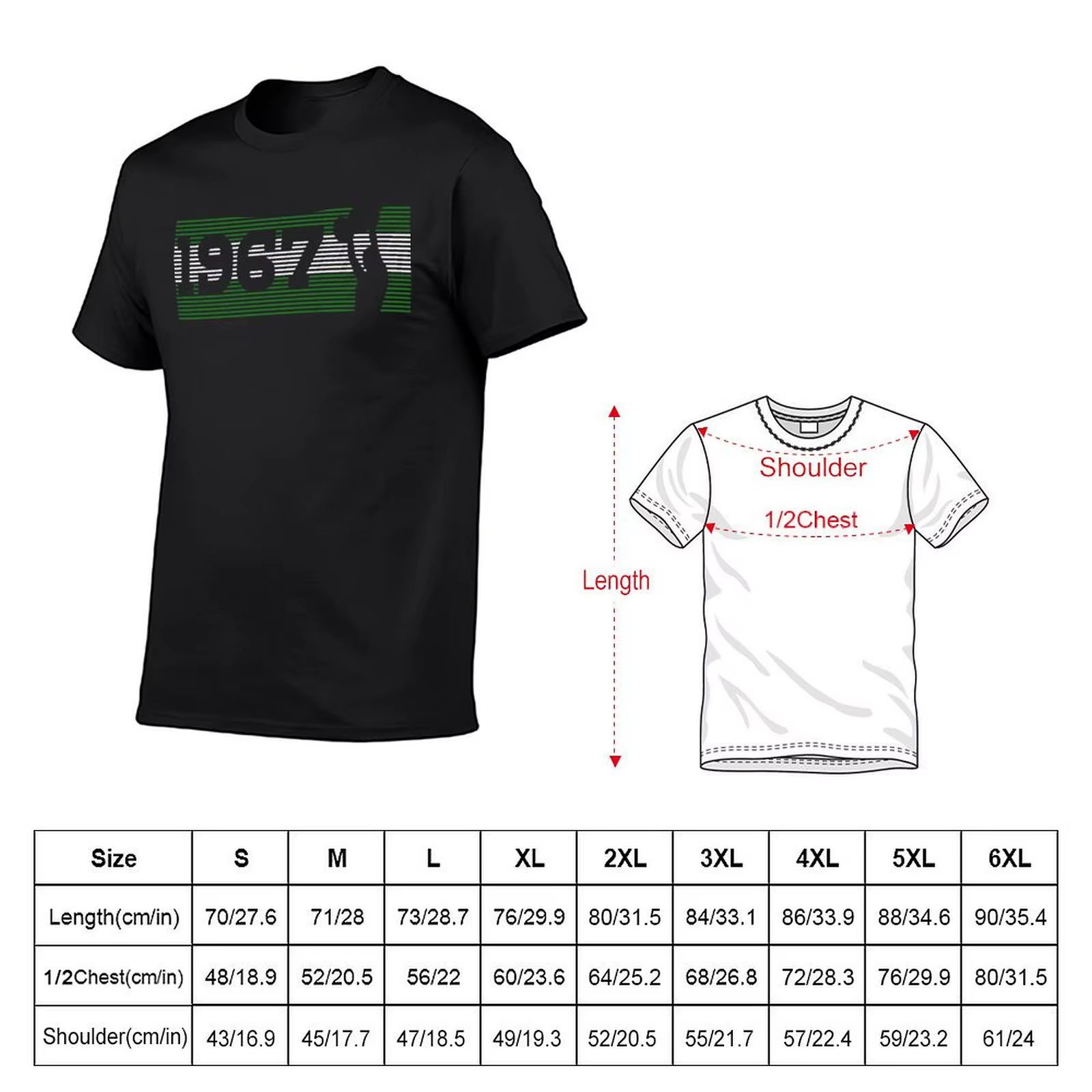 Lisbon veons-T-shirt Celtic Glasgow pour hommes, haut d'été, chemisier, t-shirts slim fit, grandes tailles, mai 1967