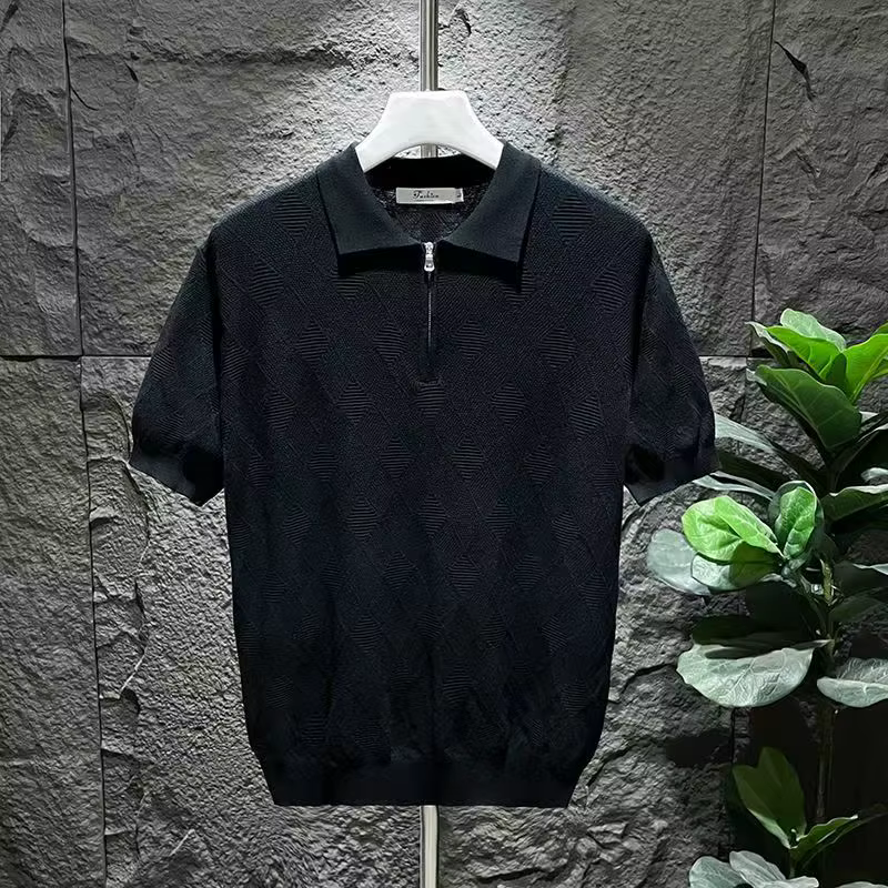 Polo à motif géométrique pour hommes