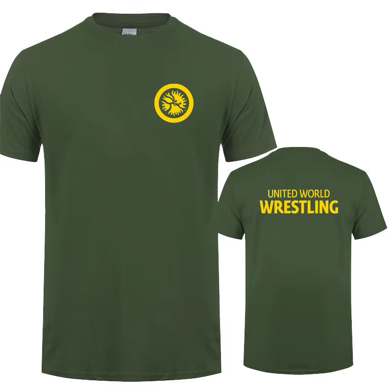 United World Wrestling UWW hommes T-shirt drôle Cool été nouveau coton à manches courtes t-shirts col rond