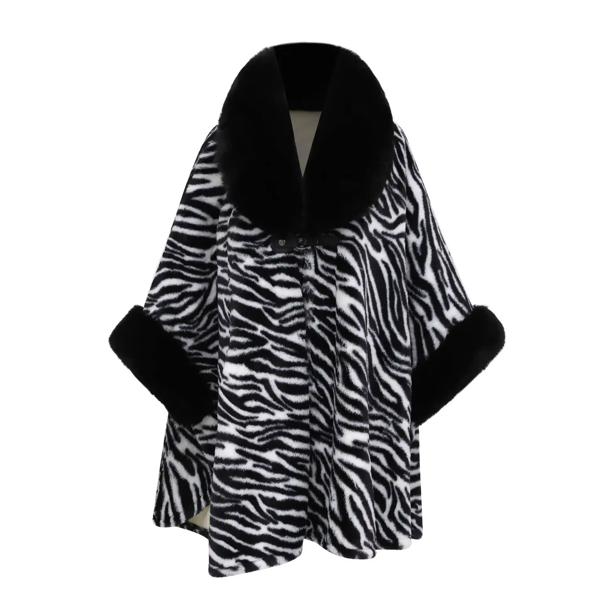 Cardigan en Fausse Fourrure de Lapin pour Femme