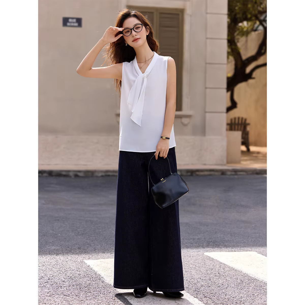Chemisier sans manches blanc VIMLY pour femme