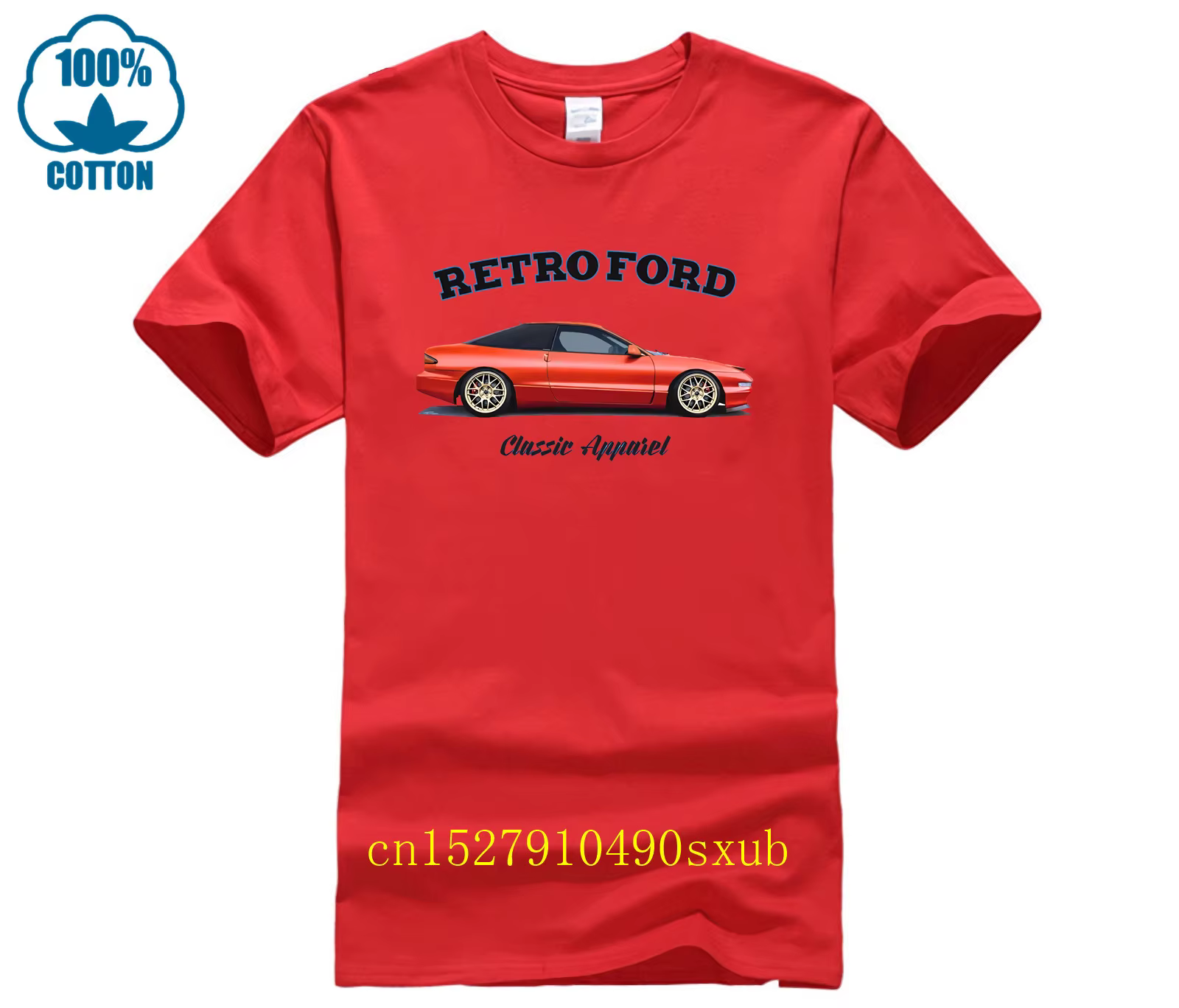 T-shirt FORD PROBE GT MK2. FORD RÉTRO. VOITURE CLASSIQUE. T-shirt MODIFIÉ