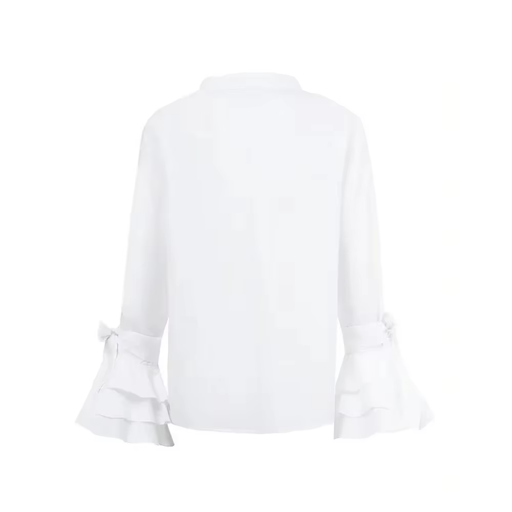 T-shirt élégant à manches longues évasées pour femmes