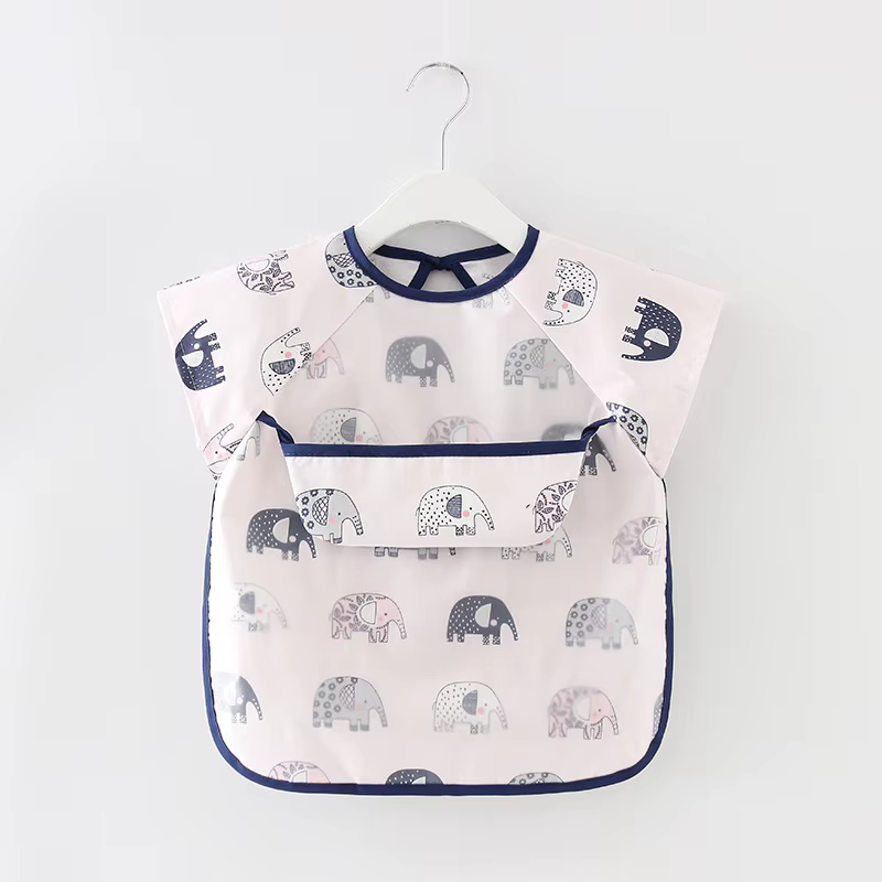 Bavoirs pour bébés enfants en bas âge écharpe à manches longues imperméable Art Smock bavoir d'alimentation tablier