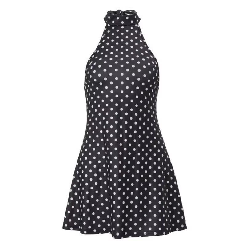 Robes Halter à Pois Imprimés pour Femmes – Tendance
