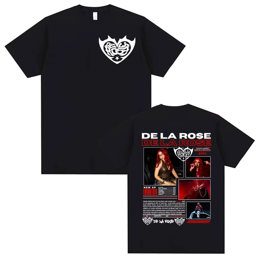 Chanteur De La Rose nouvel Album Tour graphique T-shirts hommes femmes haute rue Hip Hop Punk t-shirt décontracté 100%