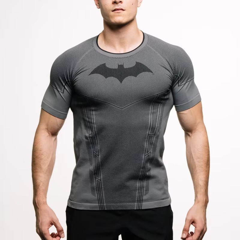 Bestseller DC Comics Batman Muscle Workout T-shirt de fitness à manches courtes pour hommes