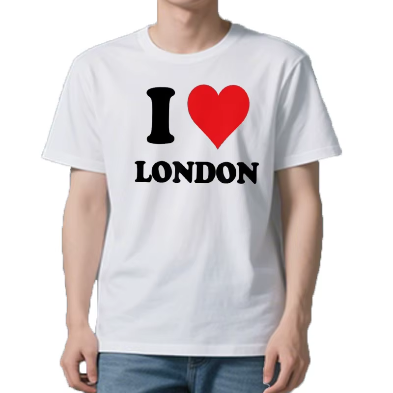 J'aime londres t-shirts tour Eiffel conception drôle Bus à deux étages drapeau britannique mode t-shirt Homme Hipster unisexe hauts