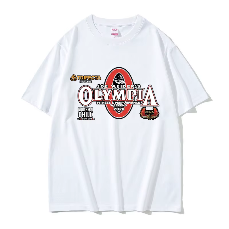 Olympia Gym Fitness pompe couverture graphique T-shirt hommes femmes mode Vintage