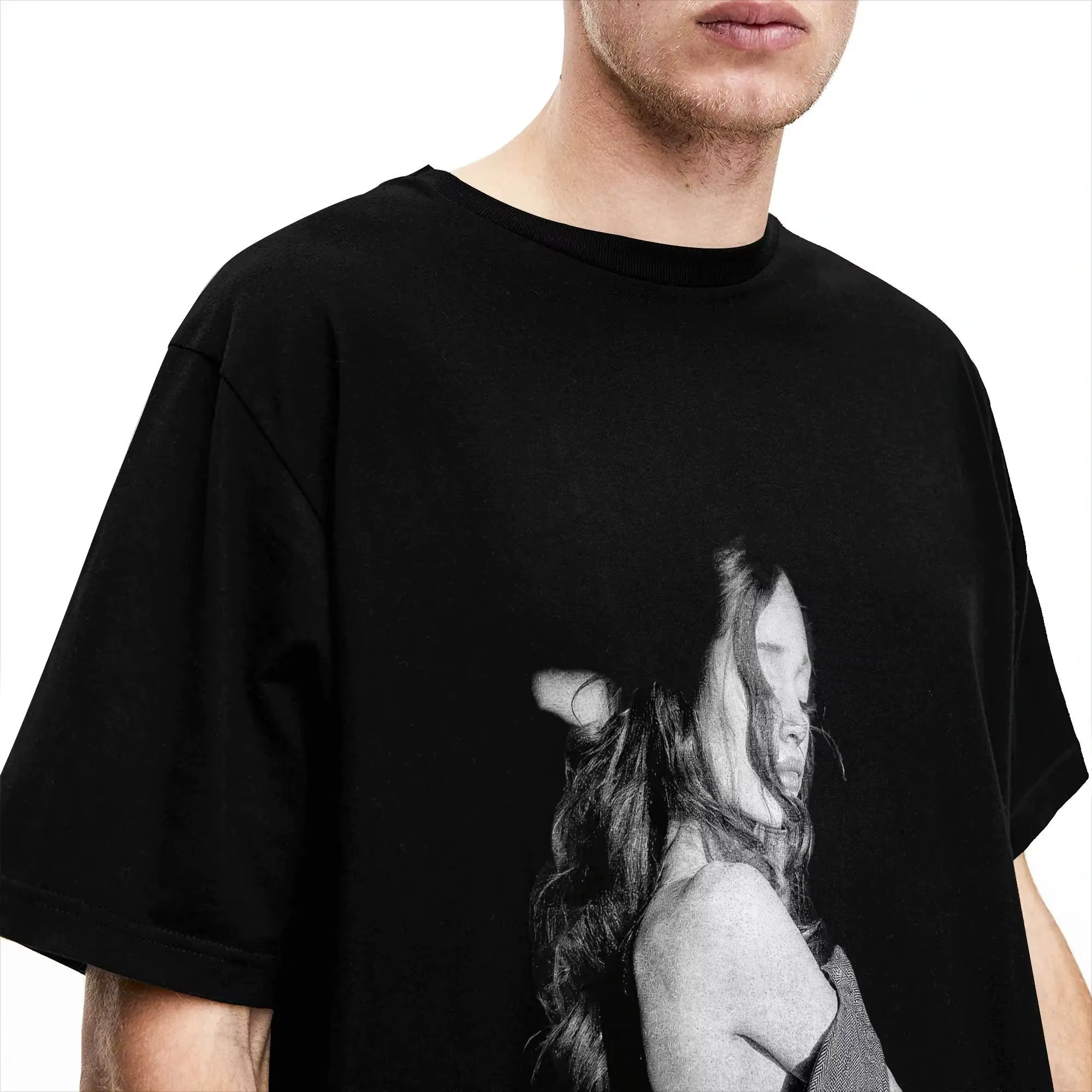 T-shirt surdimensionné Ariana Grande Portrait de la chanteuse Petal Album 100% coton T-shirts pour adultes Hauts à manches courtes d'été