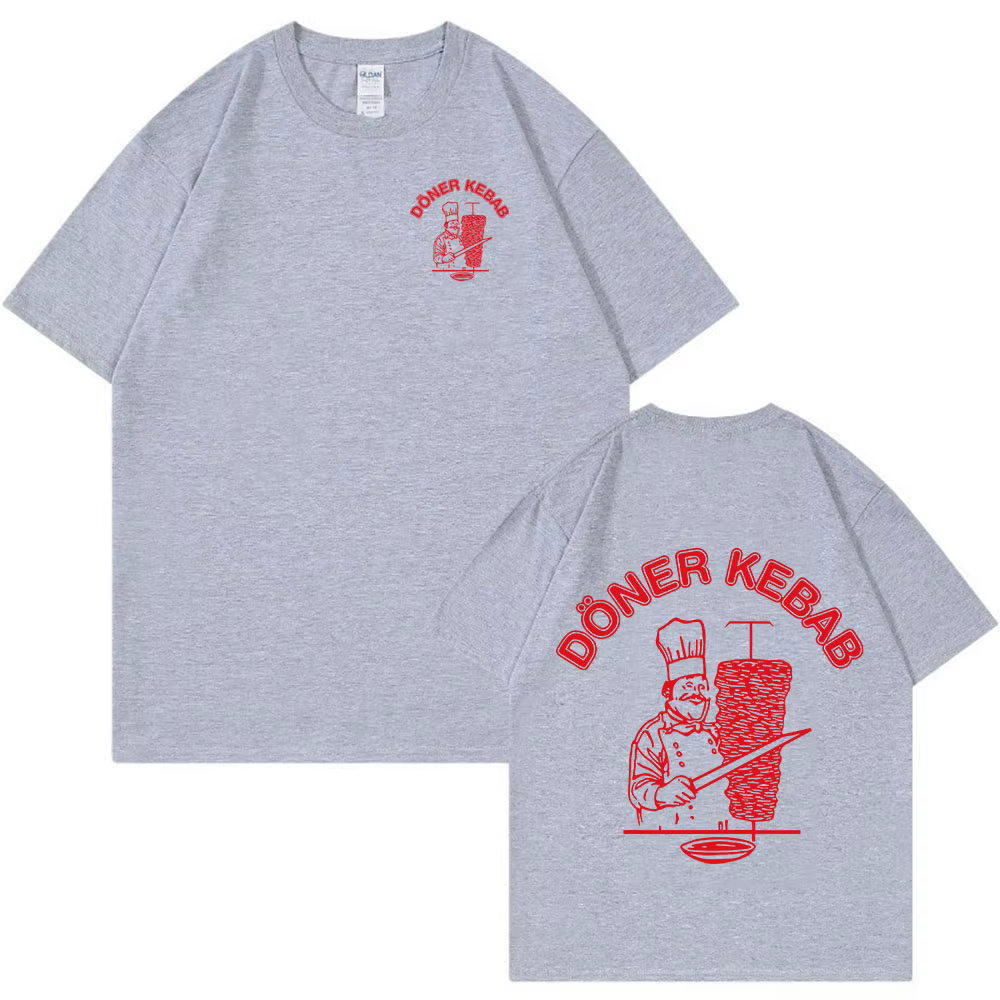 Doner Kebab T-shirt graphique drôle hommes mode été coton à manches courtes T-shirts décontracté surdimensionné