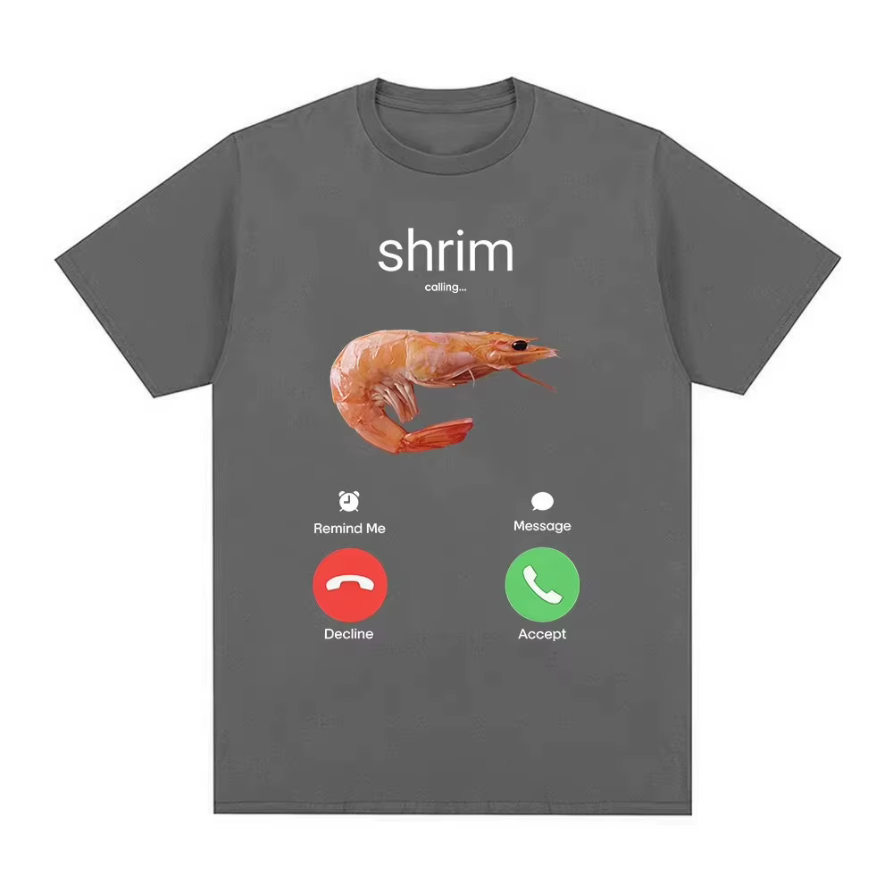 T-shirts humoristiques « Shrim Is Calling » avec motif crevettes pour hommes et femmes