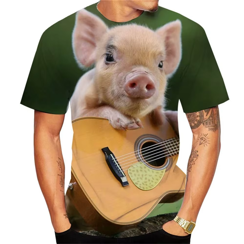 Playing-T-shirt à manches courtes et col rond pour homme et femme