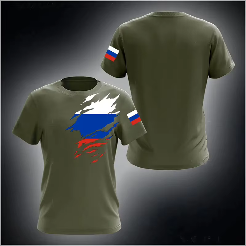 T-shirt décontracté pour homme Russie