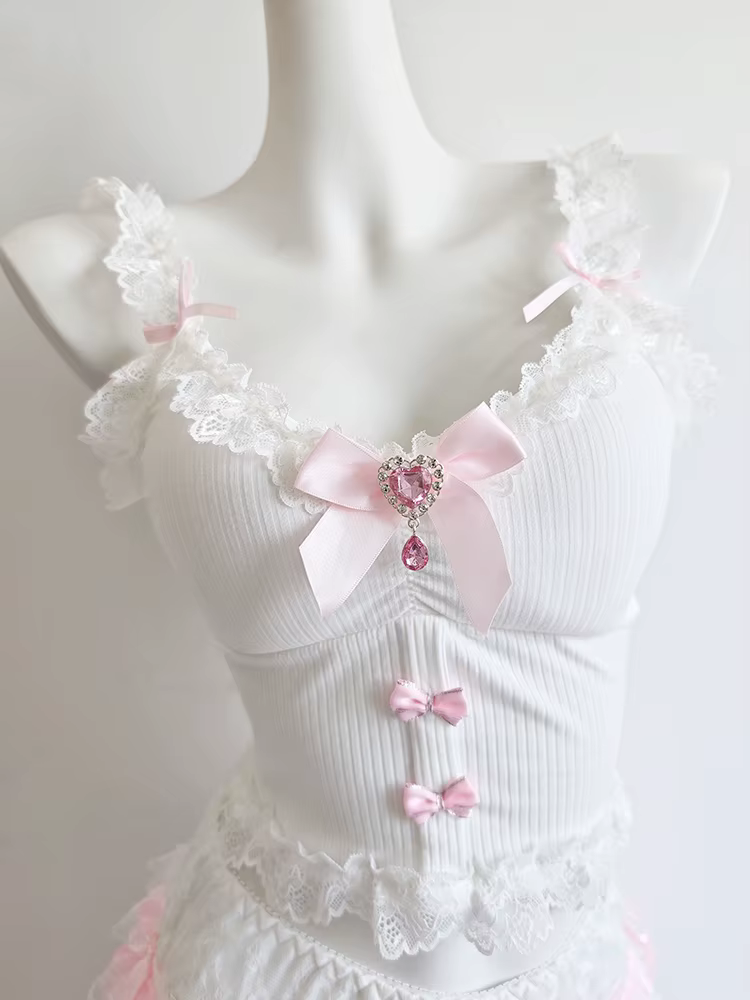 Haut court rose pour femmes