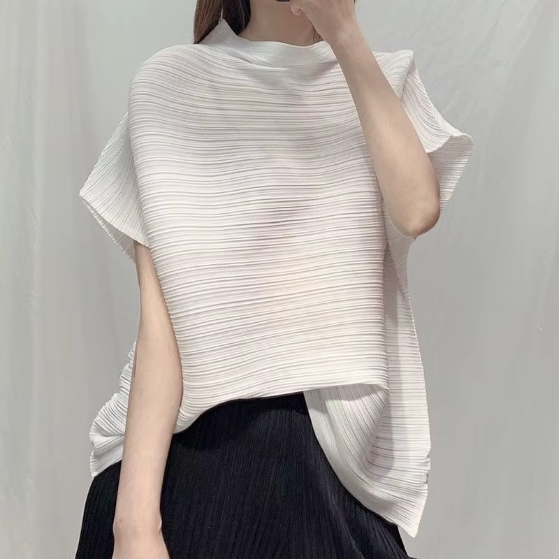 T-shirt à col montant pour femme