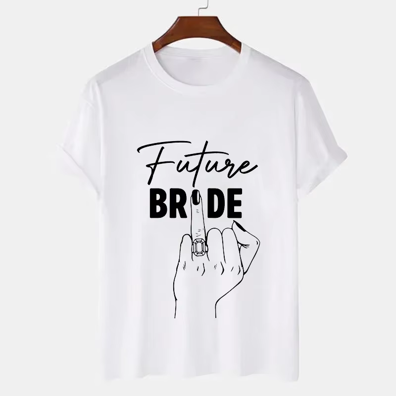 Haut d'été femme vêtements future mariée mariage Bachelorette T-shirt à manches courtes