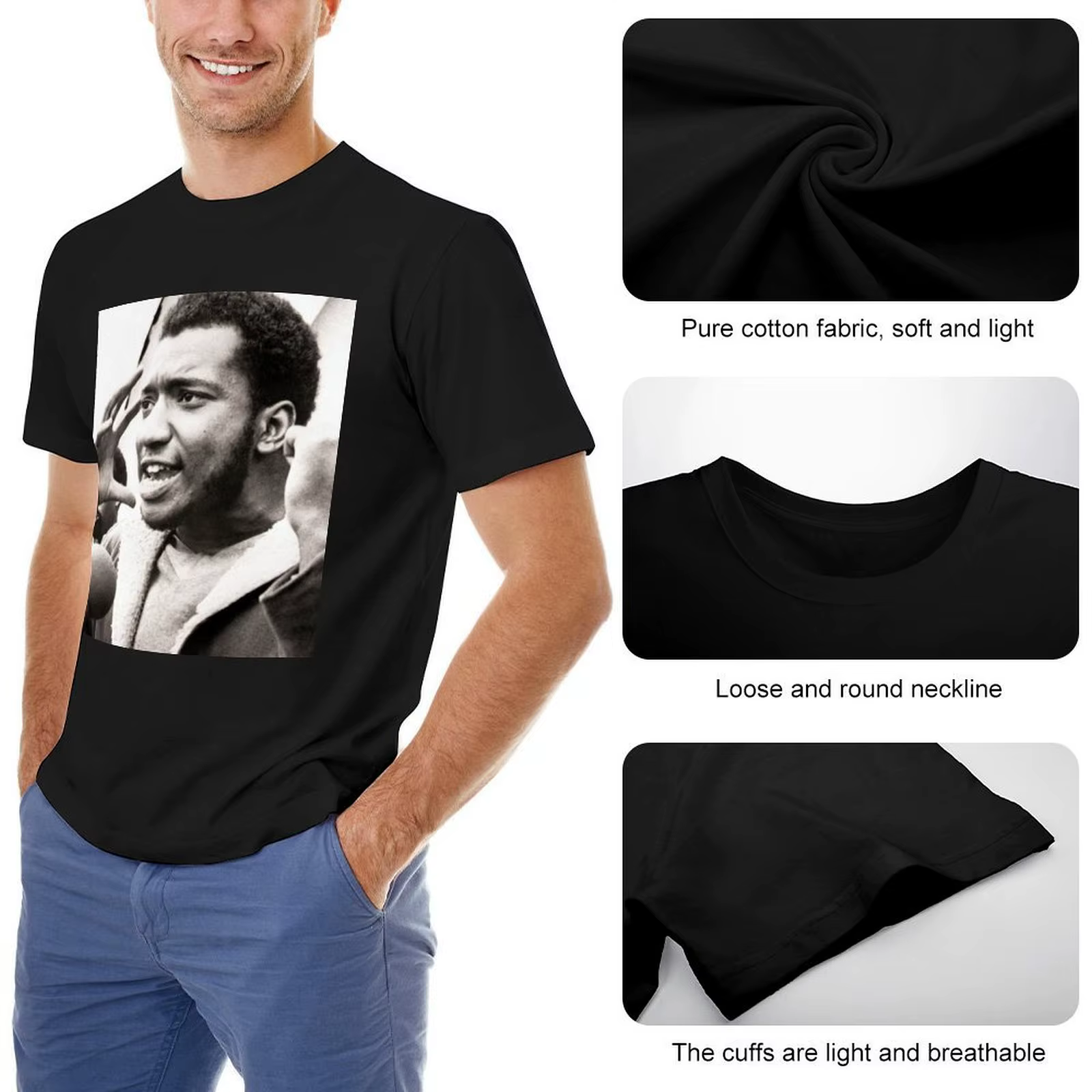 147.Hamsilice-T-shirt blanc vintage pour hommes, imprimé animal, garçons, 1969
