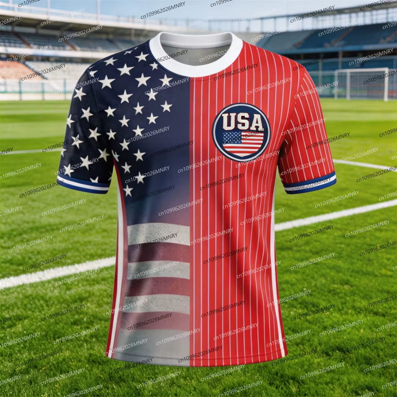 T-shirt Homme 2026 avec Emblème Drapeau Américain