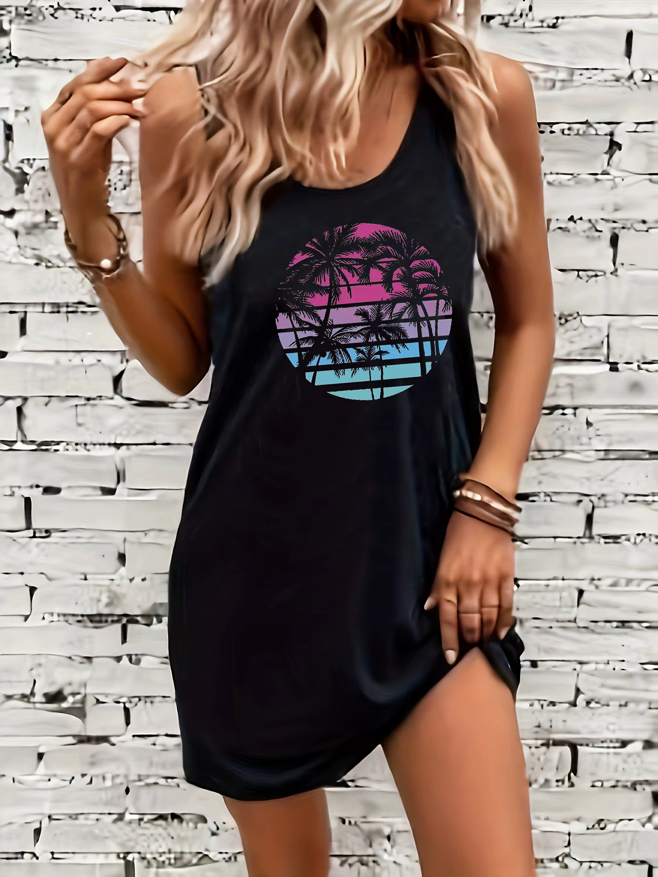 Robe débardeur sans manches pour femmes