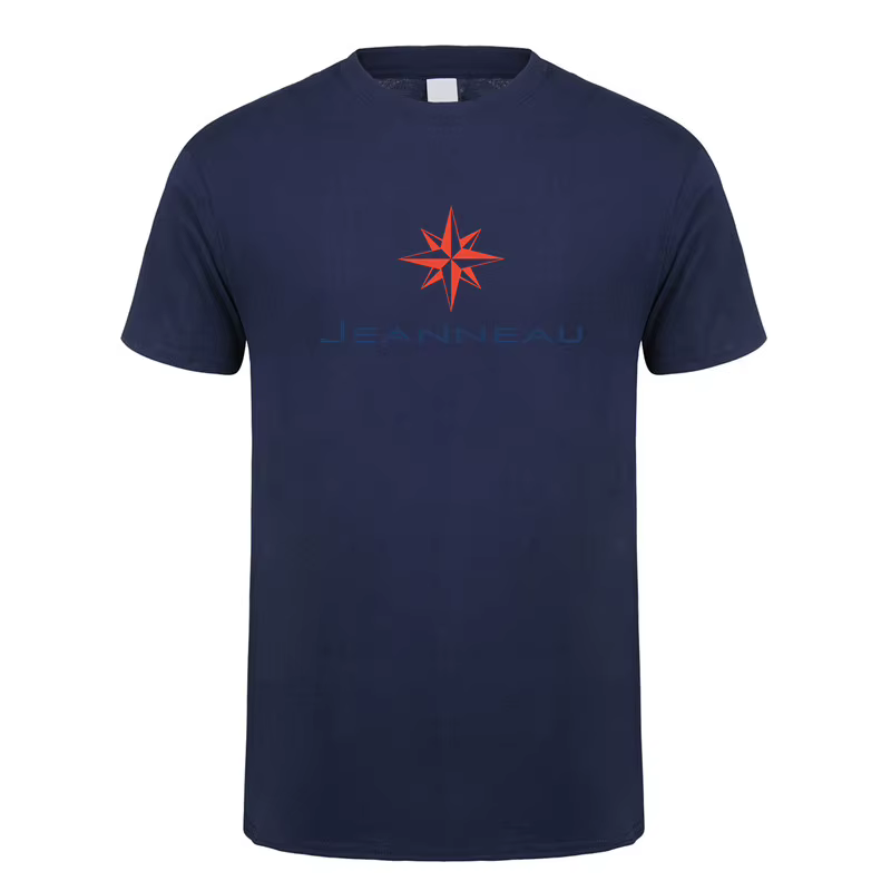 Jeanneau t-shirt été hommes coton à manches courtes T-shirts