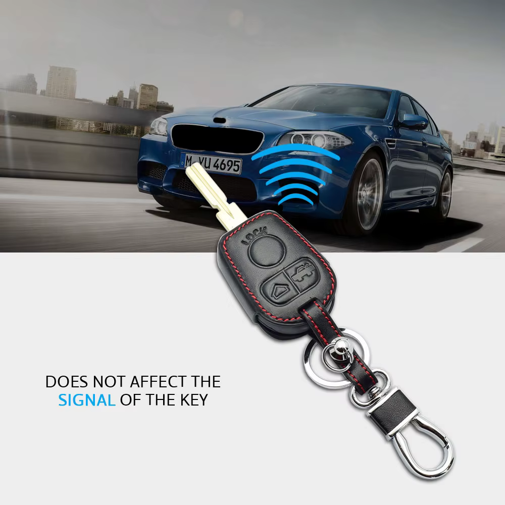 Étui en cuir pour clé de voiture
