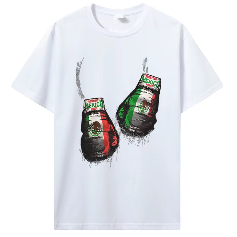 T-shirt de boxeur en coton à manches courtes pour hommes