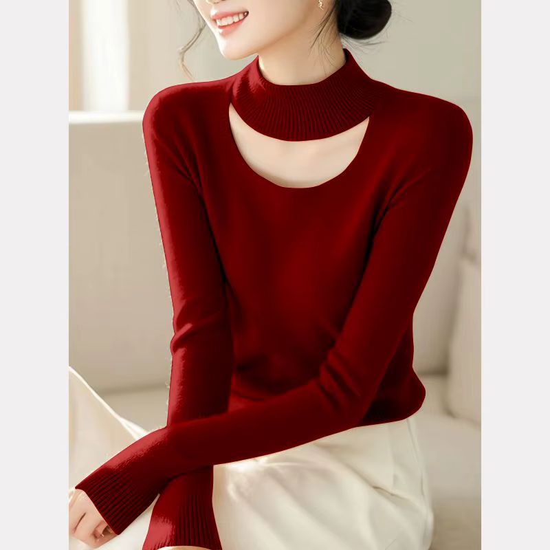 Pull en tricot doux Orange pour femmes