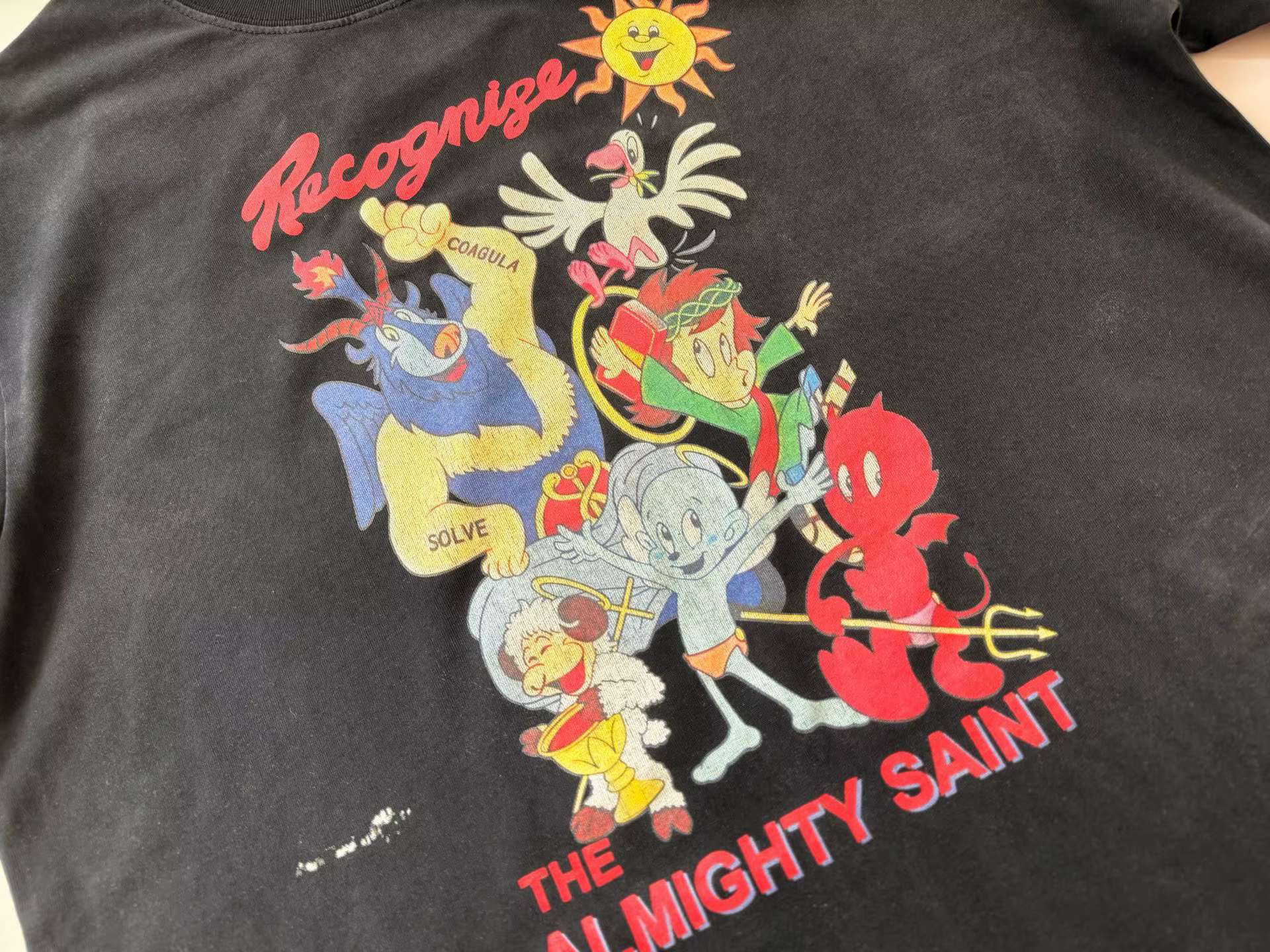 T-shirt SAINT Cartoon Angel Devil pour hommes et femmes 2026ss Tee Tops