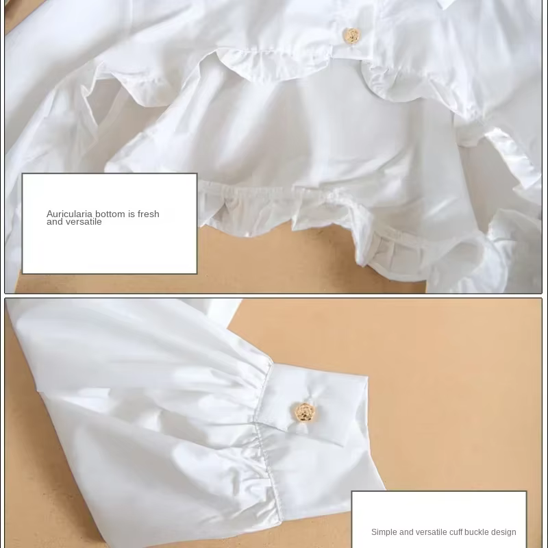T-shirt manches longues bouffantes pour femmes