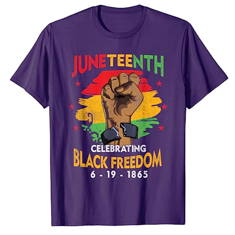 Juneteenth-T-shirt à manches courtes pour femme