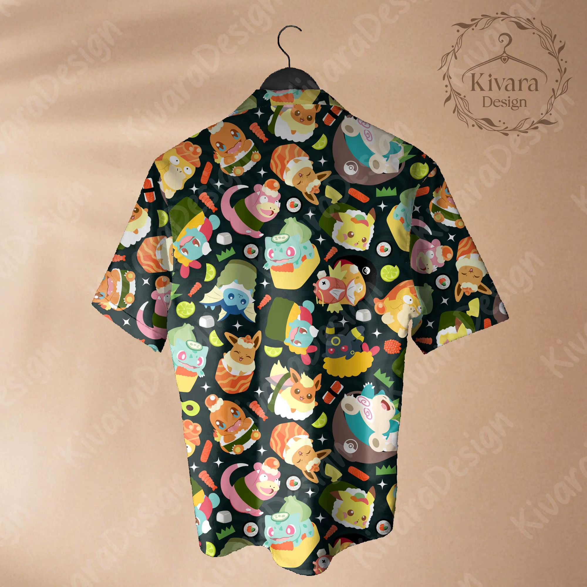 T-shirt à motif Manga Food, chemise hawaïenne, Pokémon, Anime, T-shirt graphique, pour hommes, vêtements de sport et de loisirs d'été, vêtements pour enfants, Y2k, pour femmes ﻿