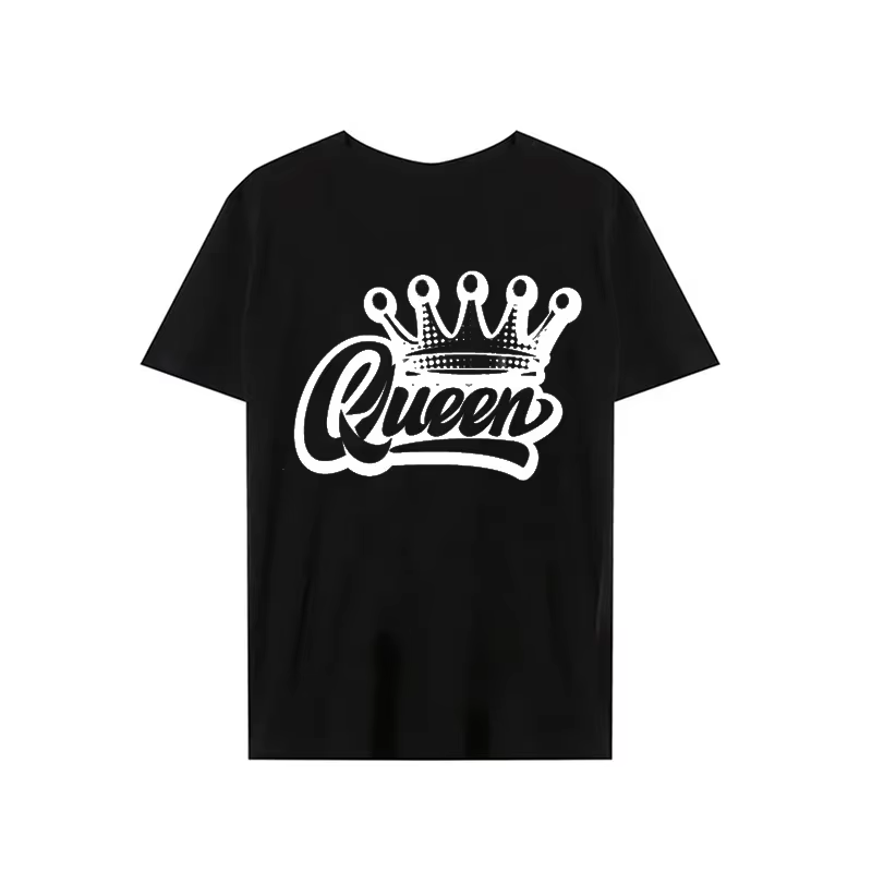 Roi reine couronne imprimer amoureux Couples T-shirt Harajuku femmes