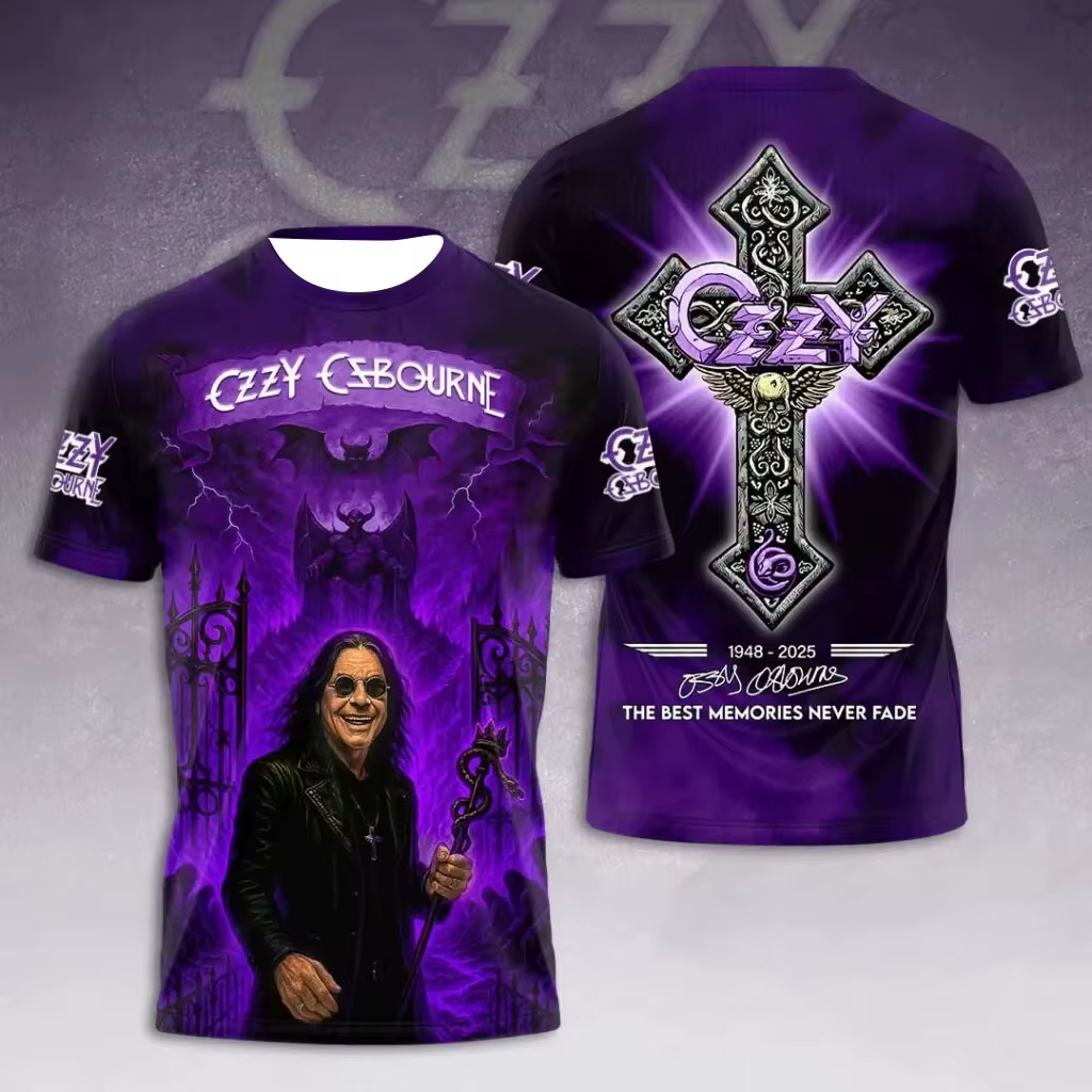 T-shirt imprimé en 3D Rock Ozzy Osbourne Band