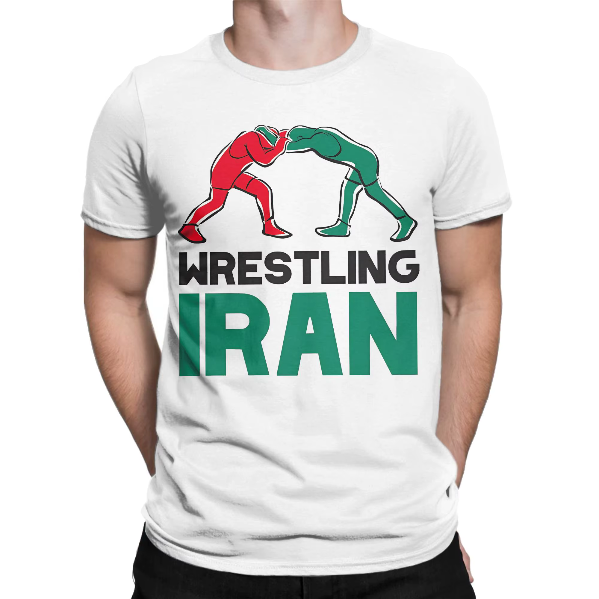 T-shirt de lutte pour hommes
