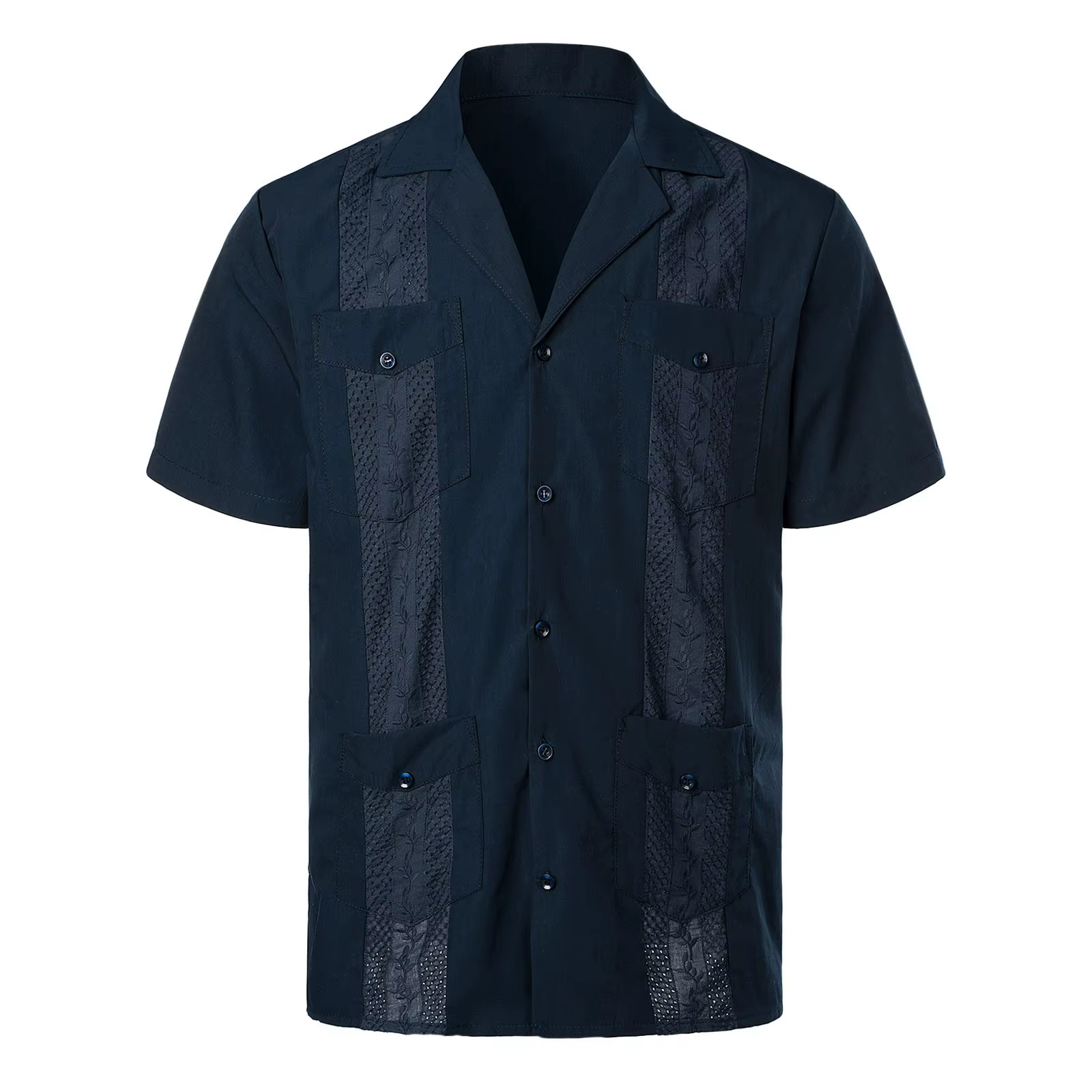 Mode homme Guayabera traditionnel mexicain Cuba chemises de plage printemps et été loisirs bouton Style arabe